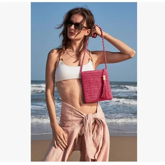 Beach Straw Purse For Women: Straw Bags Crossbody Shoulder Handbags (new) - Picture 5 of 6